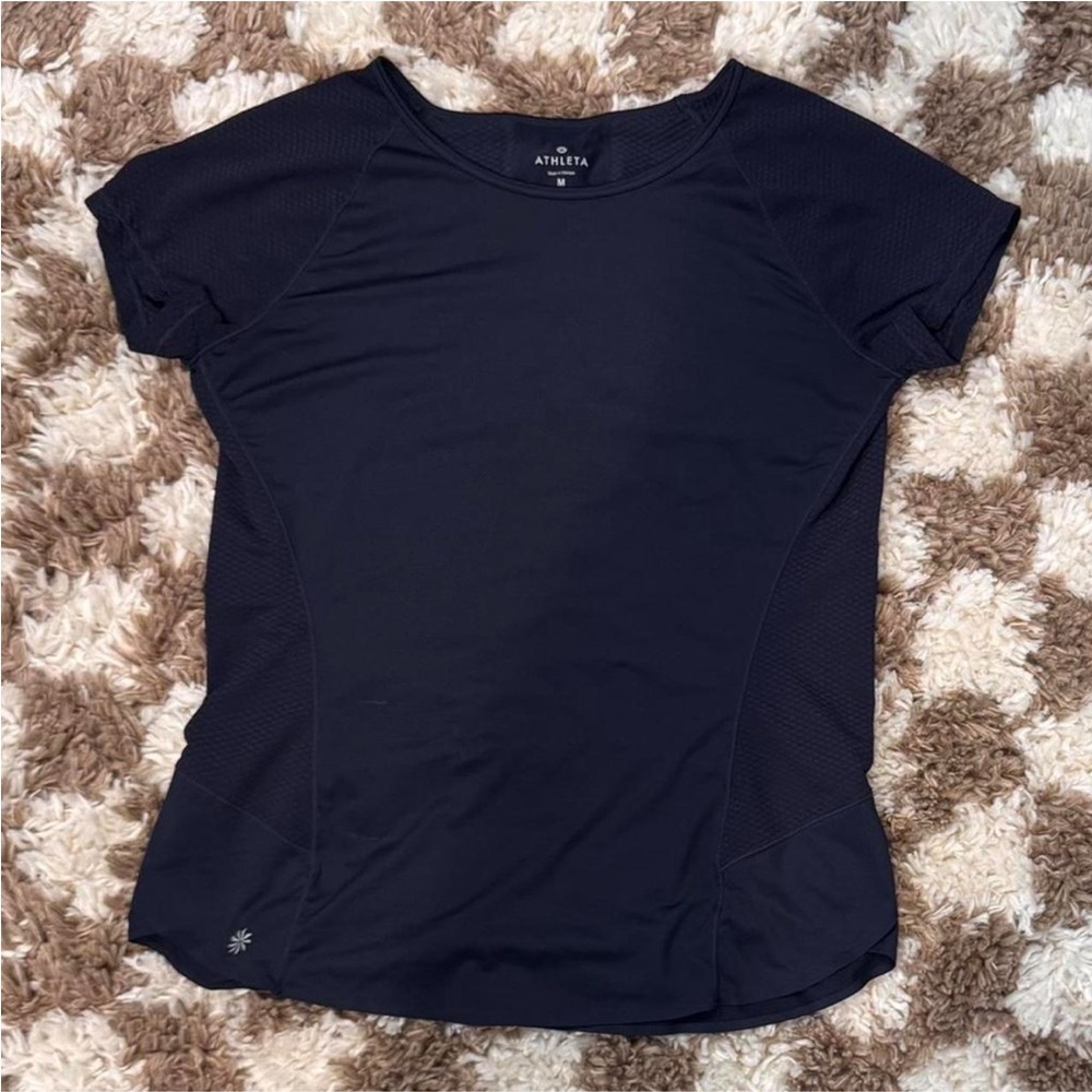 Athleta Women's Dark Blue Short Sleeve Tee